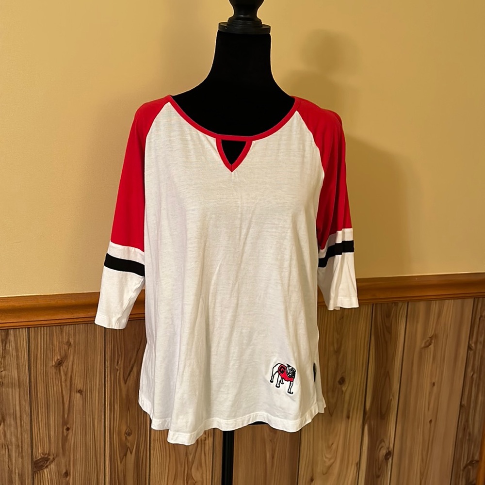 GA Bulldog 3/4 sleeve shirt